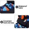 K KomForme Kids Warm Waterproof Outdoor Boots(Black/Blue)