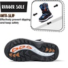 K KomForme Kids Warm Waterproof Outdoor Boots(Black/Blue)