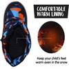 K KomForme Kids Warm Waterproof Outdoor Boots(Black/Blue)