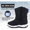 K KomForme Kids Warm Waterproof Outdoor Boots(Black-n)