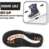 K KomForme Kids Warm Waterproof Outdoor Boots(Blue/Gray)