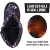 K KomForme Kids Warm Waterproof Outdoor Boots(Pink Heart)
