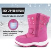 K KomForme Kids Warm Waterproof Outdoor Boots(Pink Star)