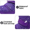 K KomForme Kids Warm Waterproof Outdoor Boots(Purple Star)