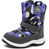 K KomForme Kids Warm Waterproof Outdoor Boots(Blue/Gray)