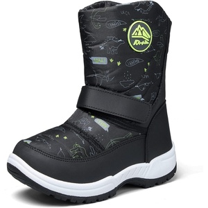 K KomForme Kids Warm Waterproof Outdoor Boots(Dinosaur)