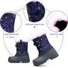 Boys Girls Fur Lined Waterproof Winter Boot(Dark Purple)