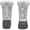 Boys Girls Fur Lined Waterproof Winter Boot(Silver)