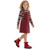 Girls Boys Combat Boots Kid Ankle Boots with Side Zipper(Red Patent)