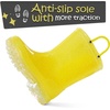 Girls Rain Boots,Kids Waterproof Boots with Easy-on Handles(Yellow)