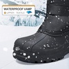 Kids Insulated Waterproof Anti-slip Winter Warm Snow Boots(Black-k)