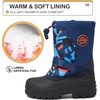 Kids Insulated Waterproof Anti-slip Winter Warm Snow Boots(Deep-blue)