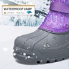 Kids Insulated Waterproof Anti-slip Winter Warm Snow Boots(Purple)