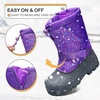 Kids Insulated Waterproof Anti-slip Winter Warm Snow Boots(Purple)