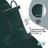 Kids Rain Boots, Waterproof Rubber Boots with Easy-on Handles(Dark Green)