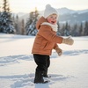 Kids Winter Snow Boots Hook & Loop Faux Fur Lined Warm Insulated Shoes(Dinosaur)