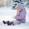Kids Winter Snow Boots Hook & Loop Faux Fur Lined Warm Insulated Shoes(Pink/Blue)
