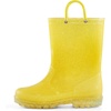 Girls Rain Boots,Kids Waterproof Boots with Easy-on Handles(Yellow)