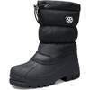 Kids Insulated Waterproof Anti-slip Winter Warm Snow Boots(Black-snow)