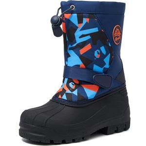 Kids Insulated Waterproof Anti-slip Winter Warm Snow Boots(Deep-blue)