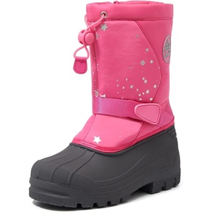 Kids Insulated Waterproof Anti-slip Winter Warm Snow Boots(Pink-snow)